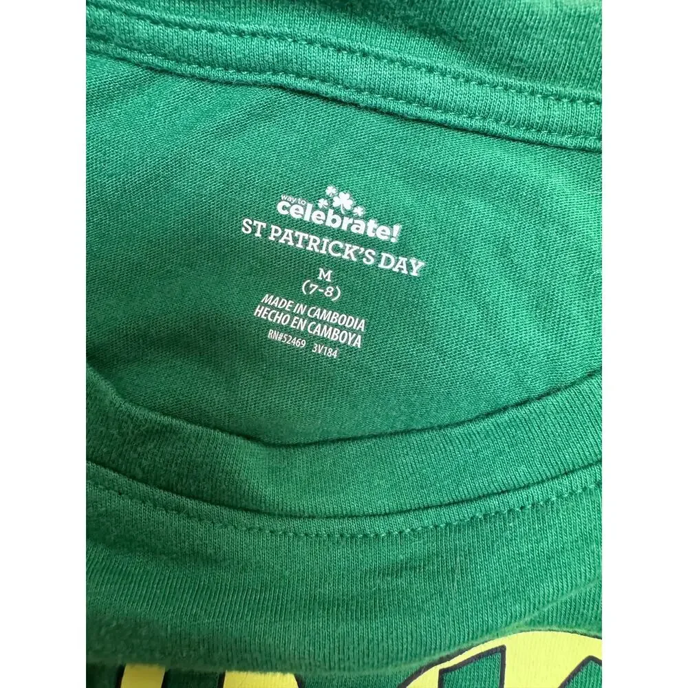 Girls Valentine and St. Patrick 2 Shirt Bundle, Size 7-8 (M)